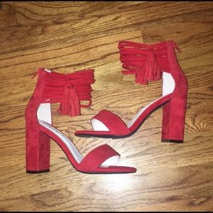 Red Jeffery Campbell heels